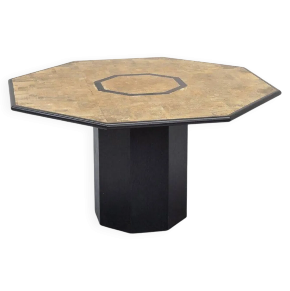 Table à manger en liège octogonale Italie années 1980
