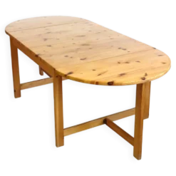 Table à manger en pin de Karin Moberg années 70