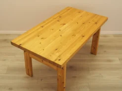 Table à manger en pin massif, Danemark, années 1980