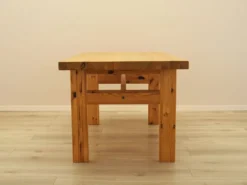 Table à manger en pin massif, Danemark, années 1980