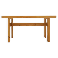 Table à manger en pin massif, Danemark, années 1980