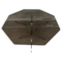 Table à manger en verre fumé et chrome, années 1970