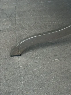 Table à manger en verre fumé et chrome, années 1970