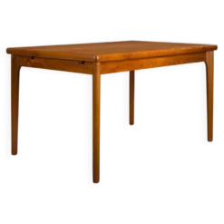 Table à manger extensible danoise en teck par Henning Kjærnulf pour Vejle Møbelfabrik, années 1960