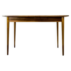 Table à manger extensible de style mid-century en noyer, années 1960