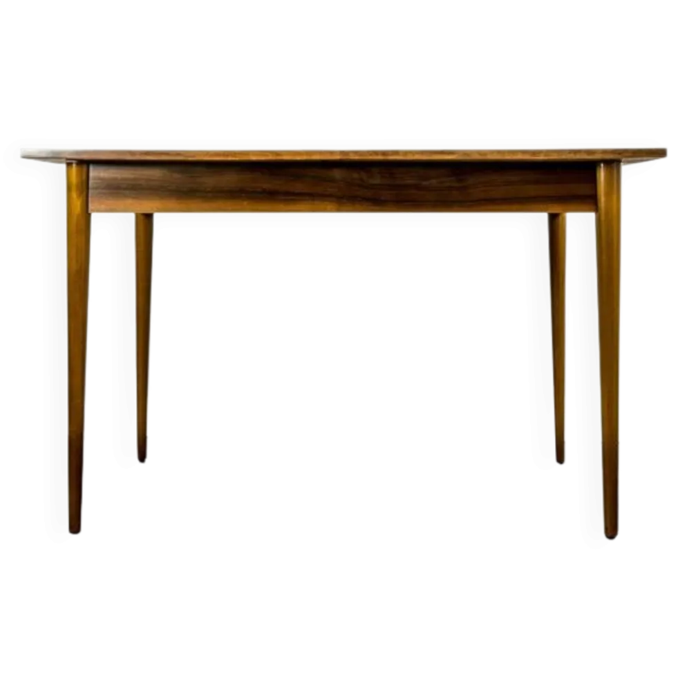 Table à manger extensible de style mid-century en noyer, années 1960