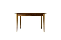 Table à manger extensible de style mid-century en noyer, années 1960