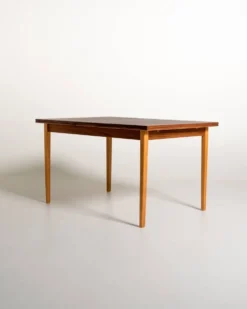 Table à manger extensible en chêne, Scandinavie, années 1960