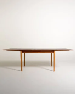 Table à manger extensible en chêne, Scandinavie, années 1960