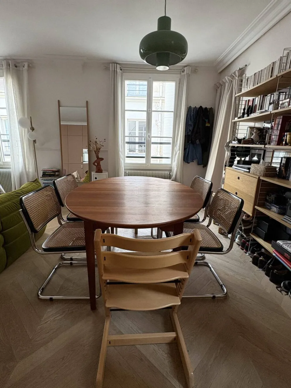 Table à manger extensible en merisier, Søren Nissen & Ebbe Gehl, Danem