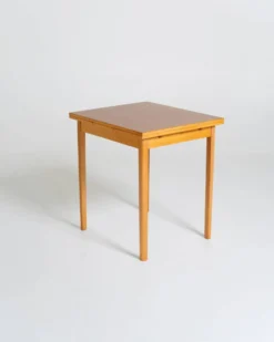 Table à manger extensible en stratifié et hêtre, Suède, années 1950-60.