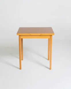 Table à manger extensible en stratifié et hêtre, Suède, années 1950-60.
