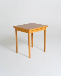 Table à manger extensible en stratifié et hêtre, Suède, années 1950-60.