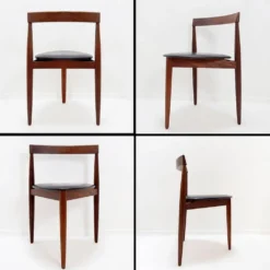 Table à manger extensible en teck et 6 chaises par Hans Olsen pour Frem Røjle, années 1950