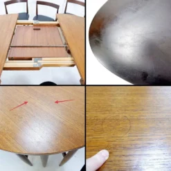 Table à manger extensible en teck et 6 chaises par Hans Olsen pour Frem Røjle, années 1950
