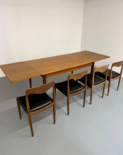 Table à manger extensible en teck design scandinave des années 1960