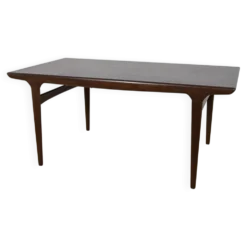 Table à manger extensible en teck de style mid-century conçue par Johannes Andersen pour Uldum Møbelfabrik, Danemark, années 1960.