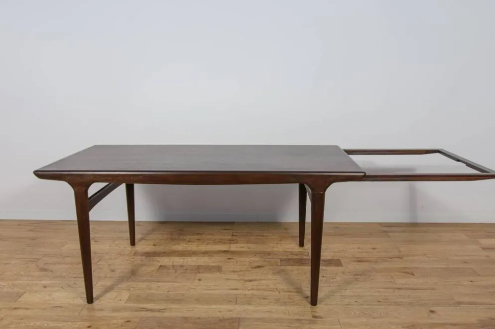 Table à manger extensible en teck de style mid-century conçue par Johannes Andersen pour Uldum Møbelfabrik, Danemark, années 1960.