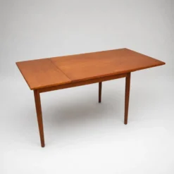 Table à manger extensible en teck, années 1960
