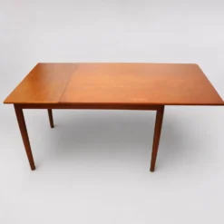 Table à manger extensible en teck, années 1960