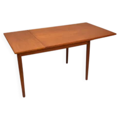 Table à manger extensible en teck, années 1960