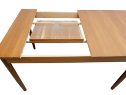 Table à manger extensible en teck, années 1960, Danemark