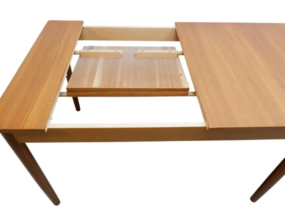 Table à manger extensible en teck, années 1960, Danemark
