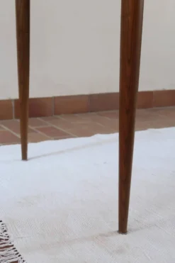 Table à manger extensible en teck, pieds fuseaux, années 60