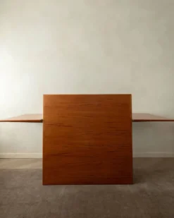 Table à manger extensible en teck moderne danois modèle 24 par Ansager Møbler années 1960.