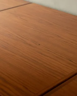 Table à manger extensible en teck moderne danois modèle 24 par Ansager Møbler années 1960.