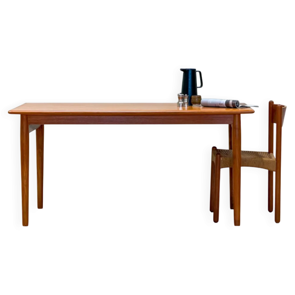 Table à manger extensible en teck danois des années 50 (Johannes Andersen)