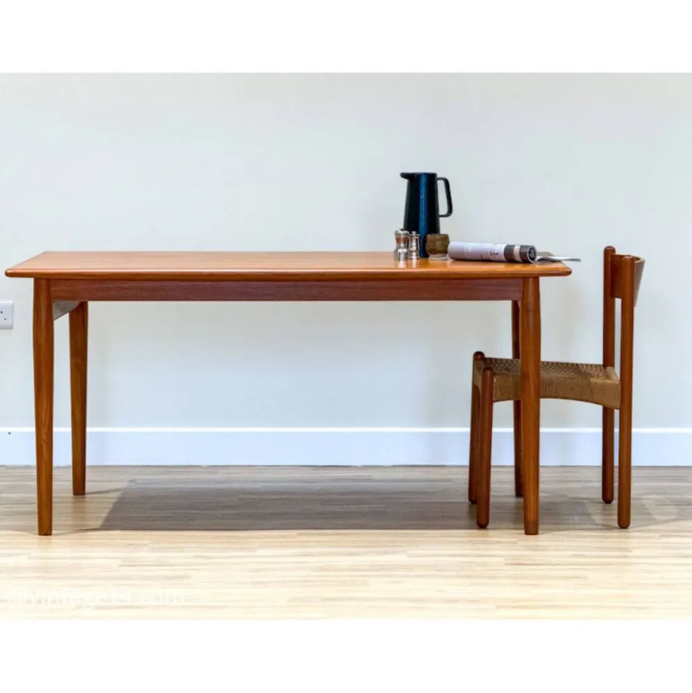 Table à manger extensible en teck danois des années 50 (Johannes Andersen)