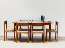 Table à manger extensible en teck danois des années 50 (Johannes Andersen)