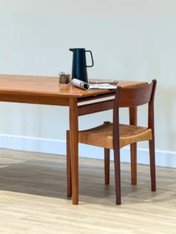 Table à manger extensible en teck danois des années 50 (Johannes Andersen)