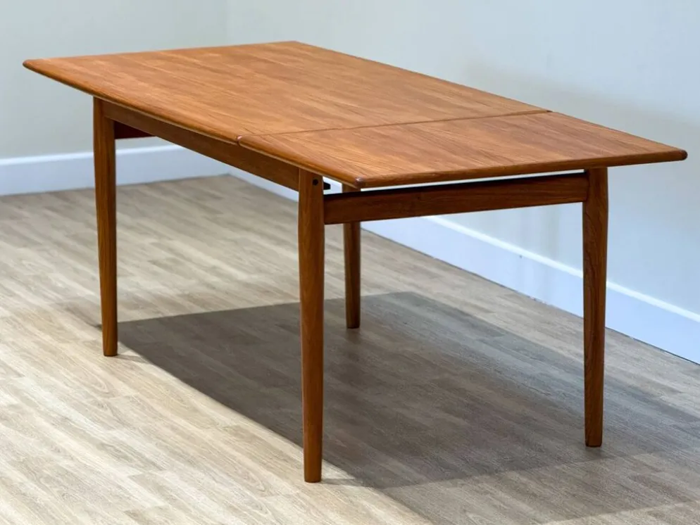 Table à manger extensible en teck danois des années 50 (Johannes Andersen)
