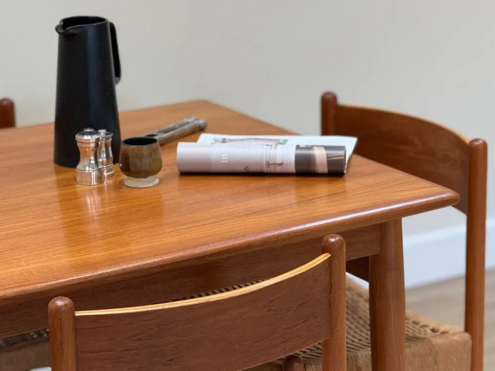 Table à manger extensible en teck danois des années 50 (Johannes Andersen)