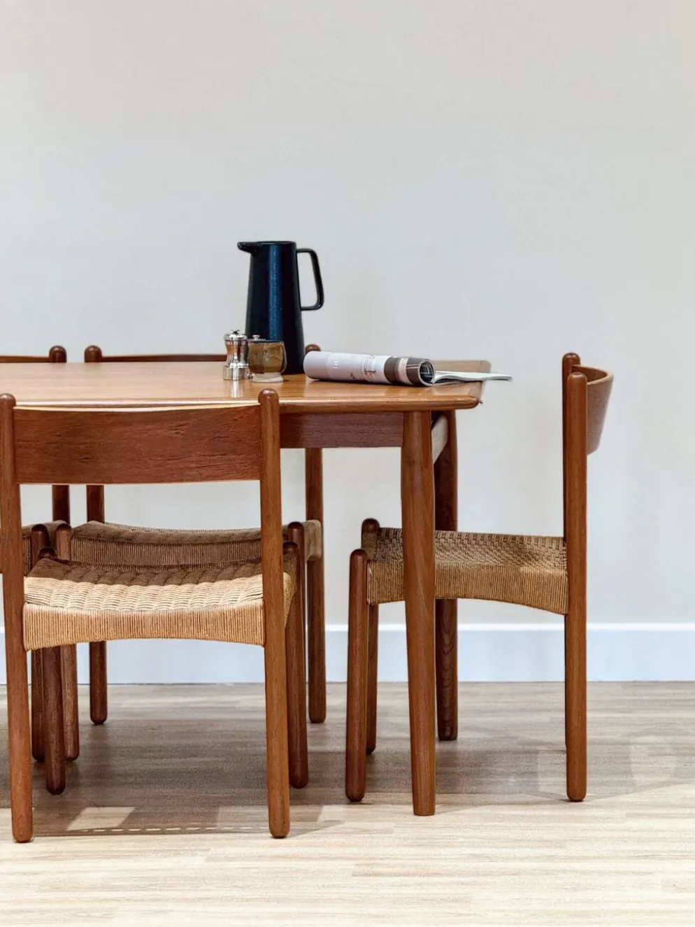 Table à manger extensible en teck danois des années 50 (Johannes Andersen)