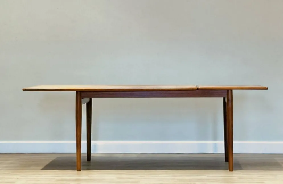 Table à manger extensible en teck danois des années 50 (Johannes Andersen)