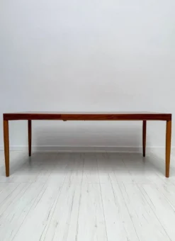 Table à manger extensible en teck danois vintage des années 1960.