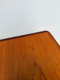 Table à manger extensible en teck danois vintage des années 1960.
