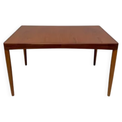 Table à manger extensible en teck danois vintage des années 1960.