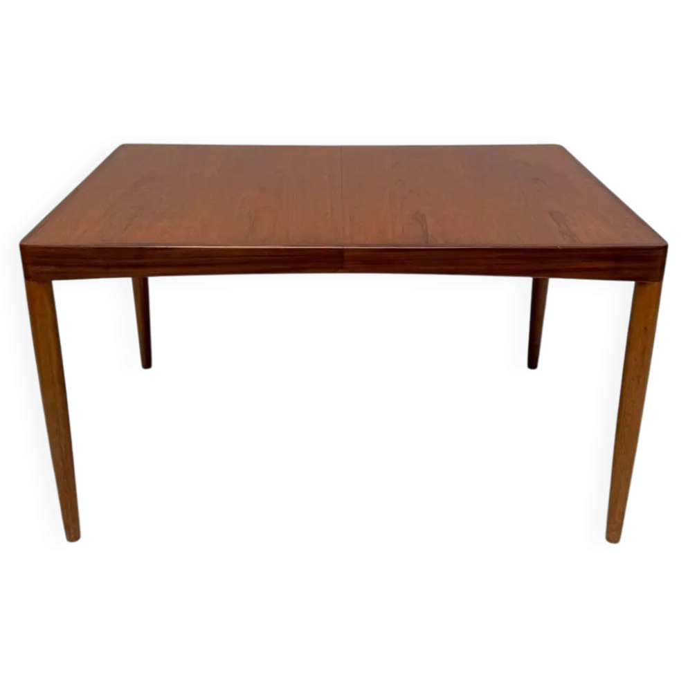 Table à manger extensible en teck danois vintage des années 1960.