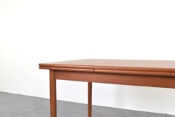 Table à manger extensible en teck danois des années 50 de Rogenstrup Möbelfabrik