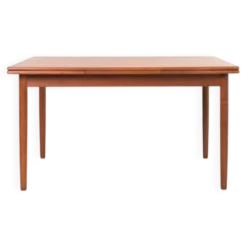 Table à manger extensible en teck danois des années 50 de Rogenstrup Möbelfabrik