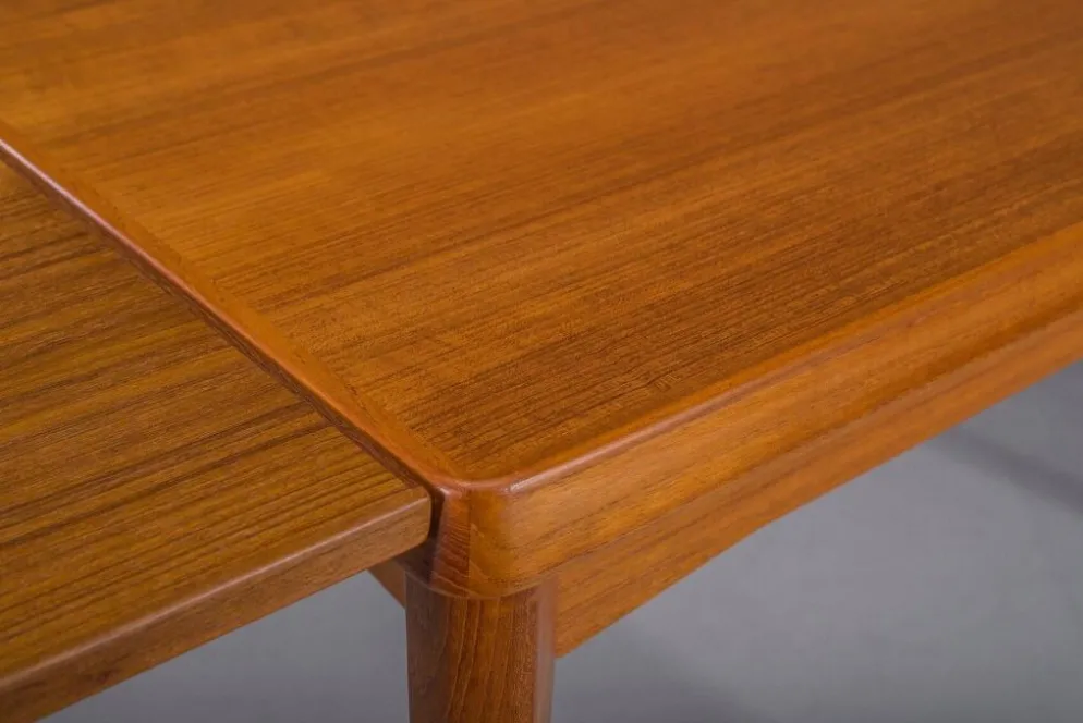 Table à manger extensible en teck par Henning Kjaernulf pour Vejle Stole & Møbelfabrik