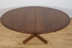 Table à manger extensible ovale en palissandre du milieu du siècle par Skovby, Danemark, années 1960.