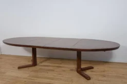 Table à manger extensible ovale en palissandre du milieu du siècle par Skovby, Danemark, années 1960.