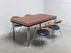 Table à manger extensible par Roger De Winter pour E.M.Y., années 1960.