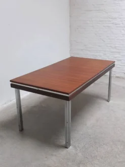 Table à manger extensible par Roger De Winter pour E.M.Y., années 1960.