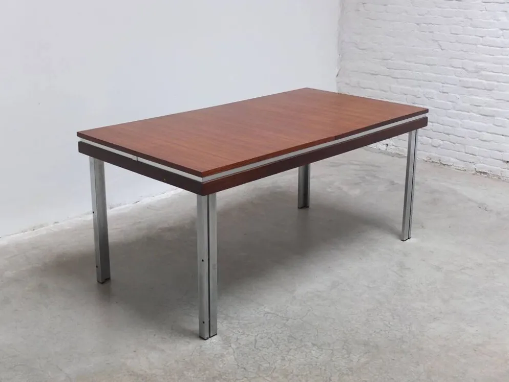 Table à manger extensible par Roger De Winter pour E.M.Y., années 1960.